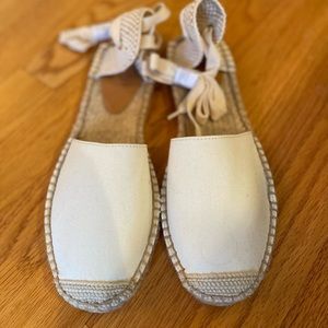 Jcrew cream flat espadrilles 8.5